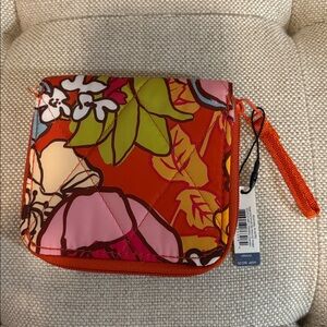 NWT Vera Bradley Midday Garden Small Zip Around Wallet